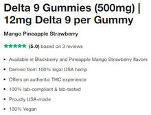 Load image into Gallery viewer, Delta 9 THC Gummies by PureKana - HH OUTLET   - EDIBLE

