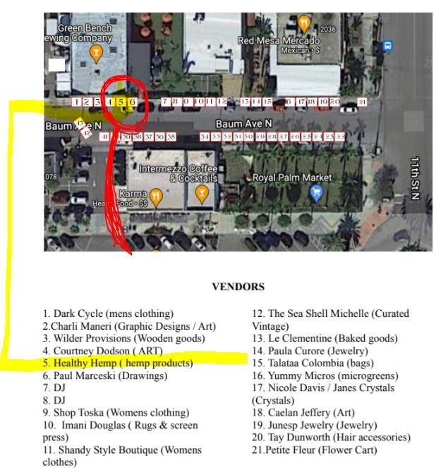 Mezzo Market Vendor Map and Hours Info - HH Outlet