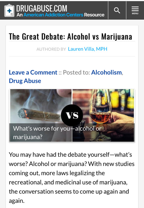 The Great Debate: Alcohol vs. Marijuana (which is ??)