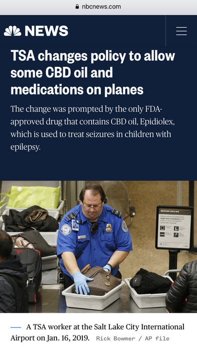 TSA To Allow Some CBD on Plane - repost