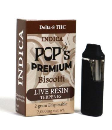 Pops Premium Biscotti (indica) Delta 8 THC 2gram vape - HH OUTLET   - VAPE