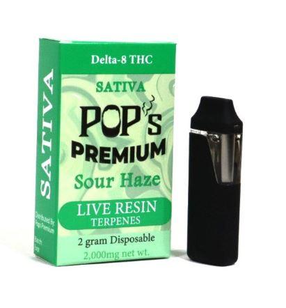 Pops Premium Sour Haze (Sativa) Delta 8 THC 2gram vape - HH OUTLET   - VAPE