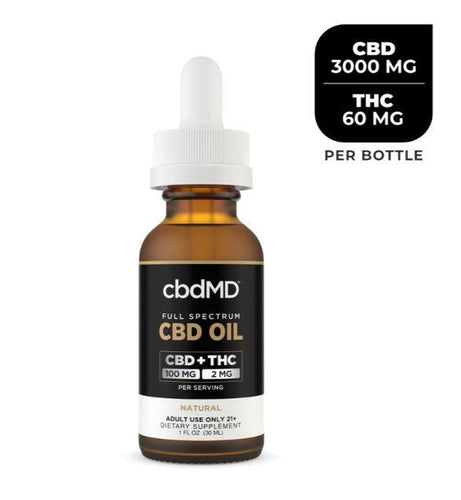 cbdMD 3000mg CBD Oil Full Spectrum - HH OUTLET   - OIL