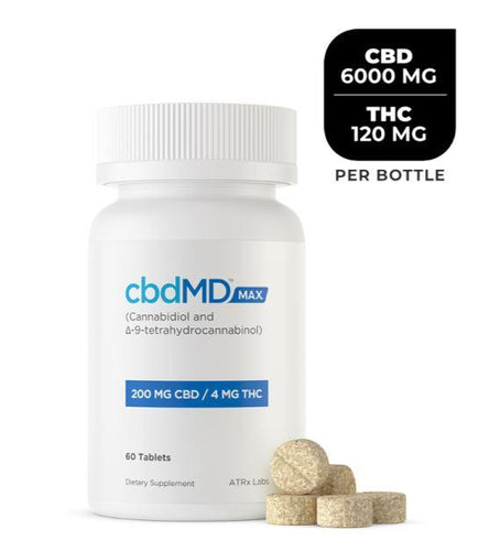 cbdMD MAX 60 CT Tablets 6000mg 60 ct - HH OUTLET   - EDIBLE